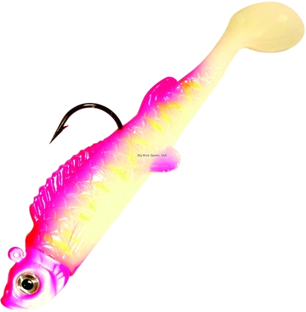 Picture of Northland Fishing Tackle UV Mimic Minnow Swimbait, 1 7/8", 1/16 Oz, SZ 2 Hook, Pink Tiger, Strip Card