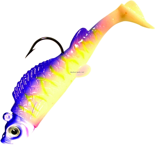 Picture of Northland Fishing Tackle UV Mimic Minnow Swimbait, 1 7/8", 1/16 Oz, SZ 2 Hook, Purple Tiger, Strip Card