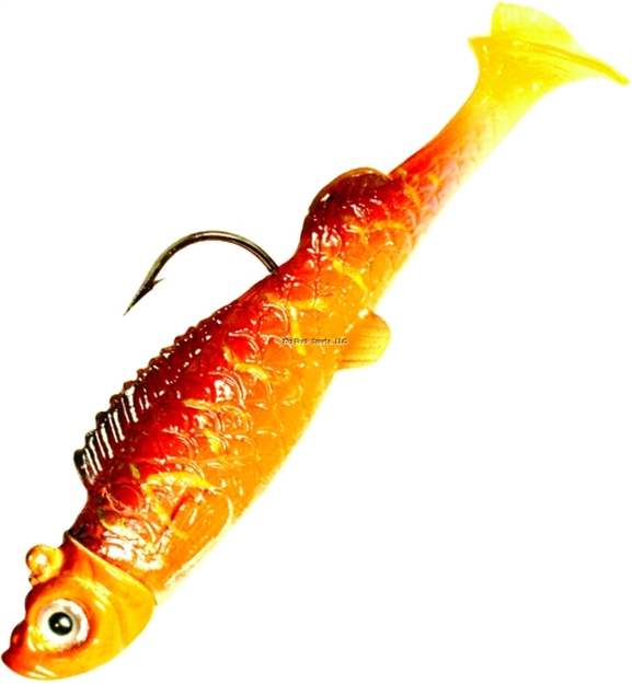 Picture of Northland Fishing Tackle UV Mimic Minnow Swimbait, 2 1/8", 1/8 Oz, SZ 1 Hook, Tech Tiger, Strip Card