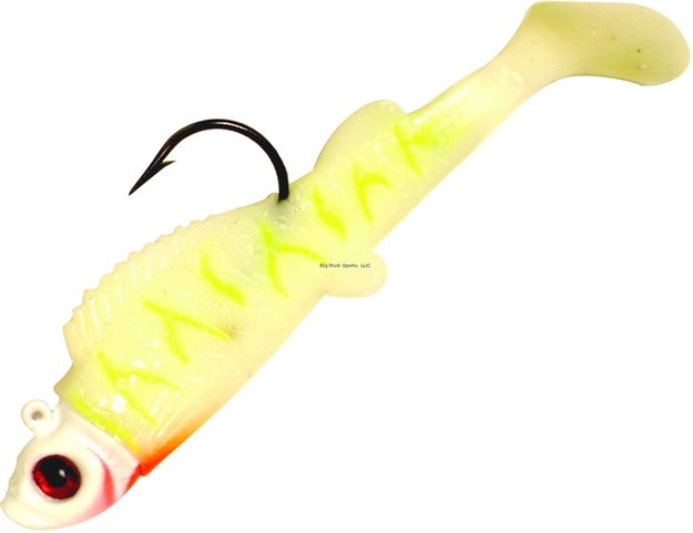 Picture of Northland Fishing Tackle UV Mimic Minnow Swimbait, 2 1/8", 1/8 Oz, SZ 1 Hook, White Tiger, Strip Card