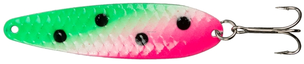 Picture of Northport Nailer Nailer Trolling Spoon 3 3/4", Silver Plating, Watermelon Frost All Glow