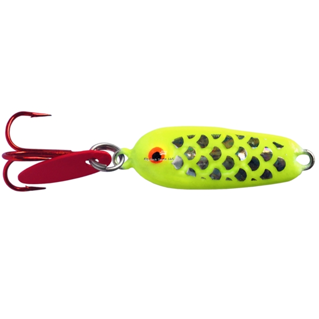 Picture of Northwest Metro Tackle Glass Rat'lr Hammer Spoon 1/4 OZ Glow Grn/Grn