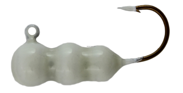 Picture of Northwest Metro Tackle Grubies Jig #6 Glow Blue 12 Strip Card