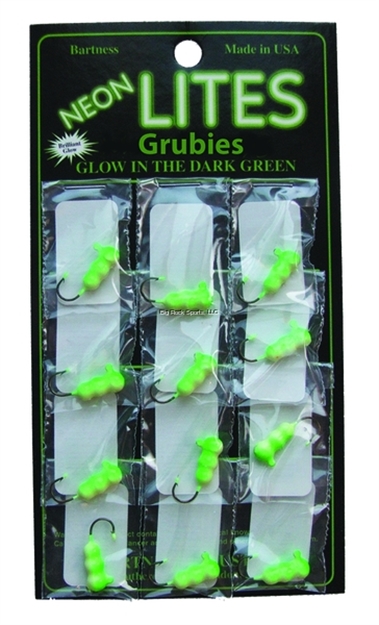 Picture of Northwest Metro Tackle Grubies Jig #6 Glow Green/Green 12 Strip Card