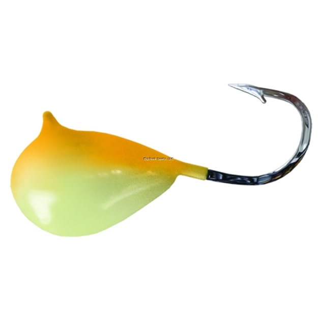 Picture of Northwest Metro Tackle Tungsten Rain Drop Jig #10 Glow Green/Orange 1Cd