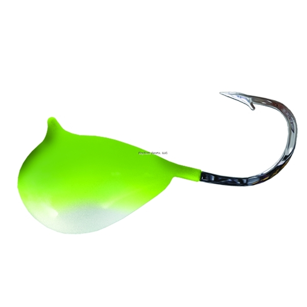 Picture of Northwest Metro Tackle Tungsten Rain Drop Jig #10 UV Glow Green/Chart 1/Cd