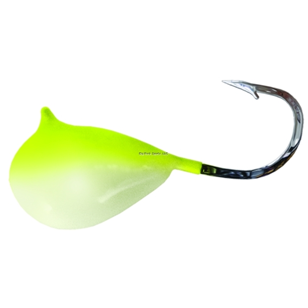 Picture of Northwest Metro Tackle Tungsten Rain Drop Jig #12 Glow Green/Chartreuse 1Cd