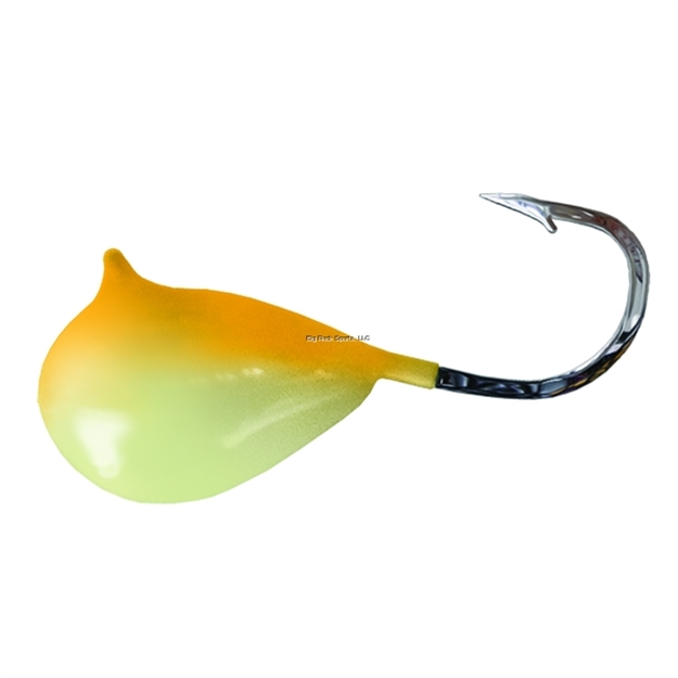 Picture of Northwest Metro Tackle Tungsten Rain Drop Jig #8 Glow Green/Orange 1/Cd