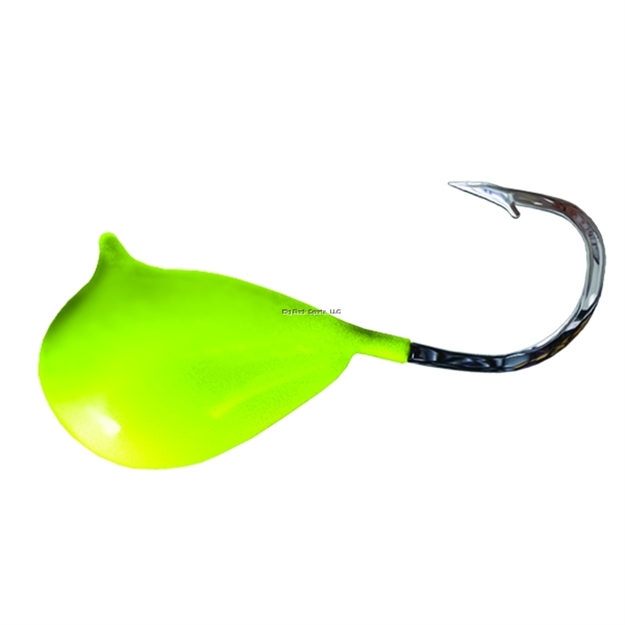 Picture of Northwest Metro Tackle Tungsten Rain Drop Jig Long Shank #8 UV Chartreuse 1/Cd