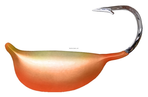 Picture of Northwest Metro Tackle Tungsten Sun Drop Jig #12 - UV Orange Gold 1/Cd