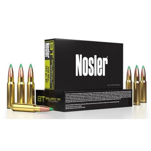 Picture of Nos BT Ballistic Tip Rifle Ammo,26 Nosler 140Gr, 20 Rnd Boxes 43459 054041434591