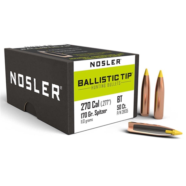 Picture of Nos Riffle Bullets Ballistic Tip, 270 170G SP 50Ct 28135
