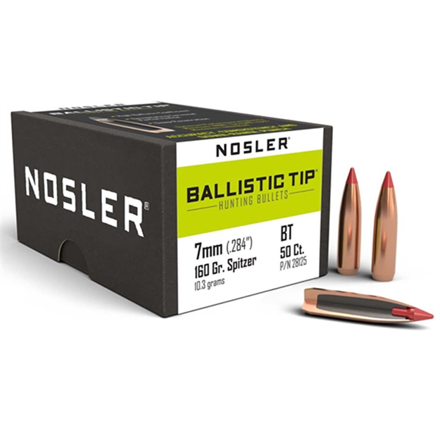 Picture of Nos Riffle Bullets Ballistic Tip, 7Mm 160G SP 50Ct 28125 054041281256