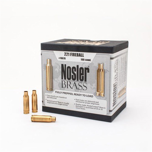 Picture of Nosler 10078 Brass Nosler 221 Remington Fireball