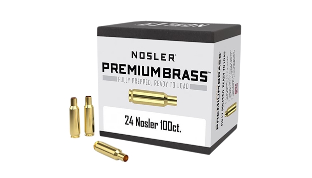 Picture of  Nosler 10085 Premium Brass Unprimed Cases 24Nosler Rifle Brass 100/Box 054041100854