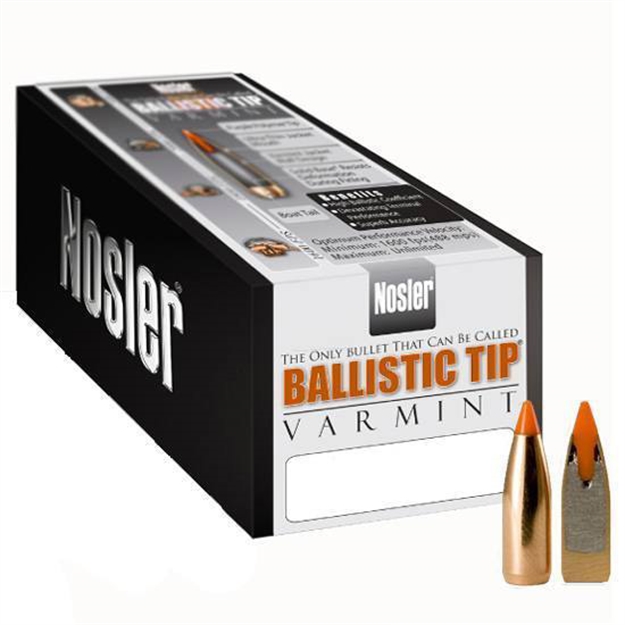 Picture of Nosler Rifle Bullets 22Cal 40Gr Ballistic Tip Varmit Pak .224 Spitzer 250Bx 39555