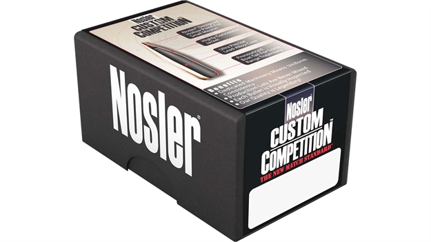 Picture of Nosler Custom Competition Rifle Bullets 22Cal 52Gr  Hpbt 100Bx 53294