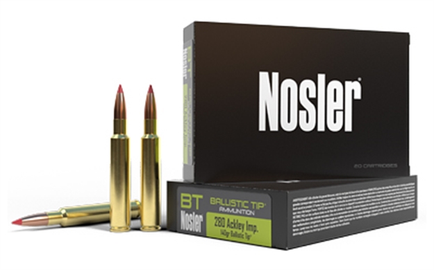 Picture of  Nosler 43504 Ballistic Tip  280Ackley Improved 140Gr Spitzer Ballistic Tip 20 Per Box/10 Case