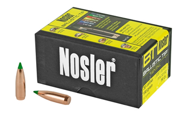 Picture of Nosler Rifle Bullets 30Cal 150Gr Ballistic Tip Spitzer .308 Green Tip 50Bx 30150 054041301503