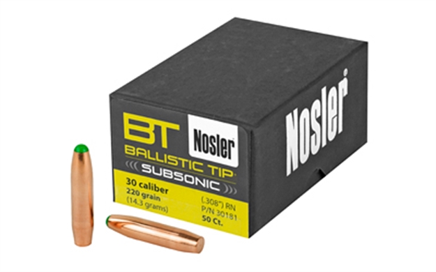 Picture of  Nosler 30181 Ballistic Tip  30Caliber 220Gr Round Nose 50/Box 054041301817