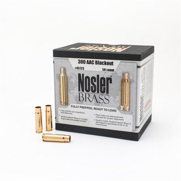 Picture of Nosler 300Aac Blkout Brass 50Ct