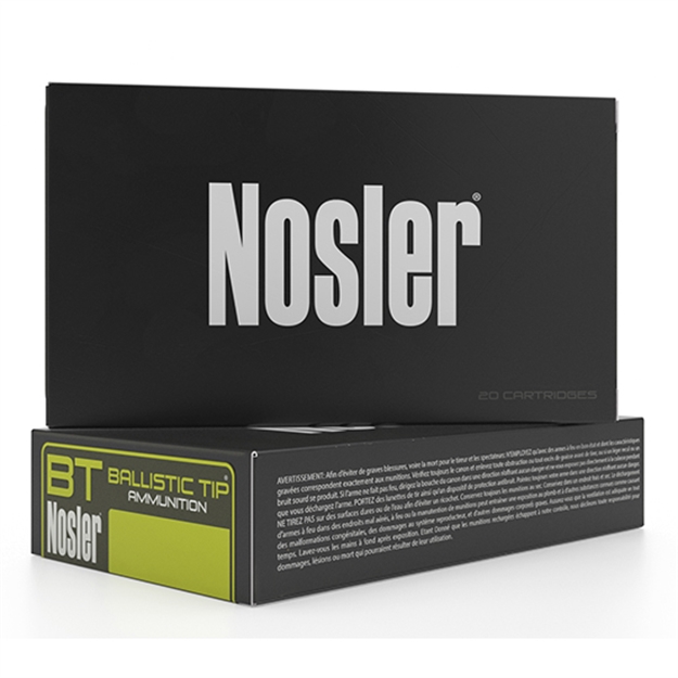 Picture of Nosler BT Ballistic Tip Rifle Ammo 308 Win, Hunting, 125 Grains, 3100 Fps, 20, Boxed 054041400619 -