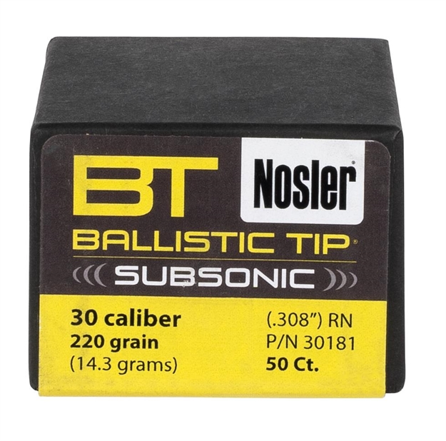 Picture of  Nosler 30181 Ballistic Tip  30Caliber 220Gr Round Nose 50/Box