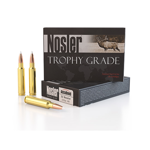 Picture of  Nosler 60098 Trophy Grade  33Nosler 225Gr Nosler Accubond 20 Per Box/10 Case 054041600989