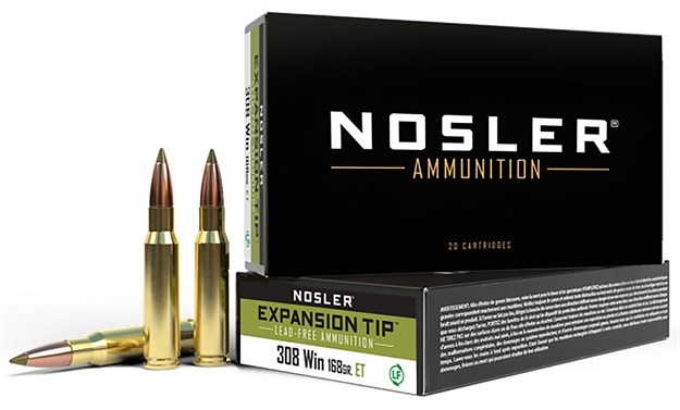 Picture of  Nosler 40035 E-Tip  308Win 168Gr E Tip Lead Free 20 Per Box/10 Case 054041400350