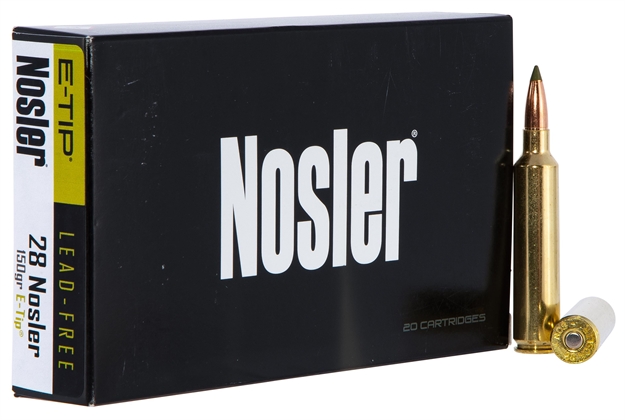 Picture of  Nosler 40039 E-Tip  28Nosler 150Gr E Tip Lead Free 20 Per Box/10 Case 054041400398