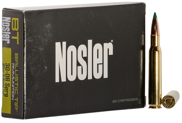 Picture of  Nosler 40043 Ballistic Tip  30-06Springfield 165Gr Spitzer Ballistic Tip 20 Per Box/10 Case 054041400435