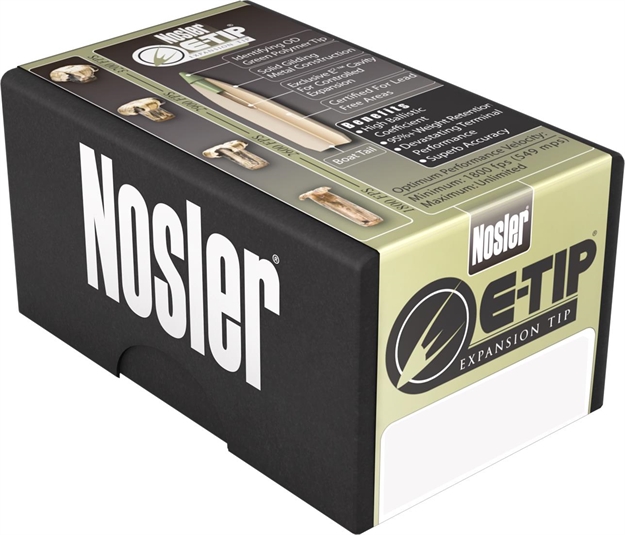 Picture of  Nosler 40393 E-Tip  9.3Mmx62mauser 250Gr E Tip Lead Free 20 Per Box/10 Case