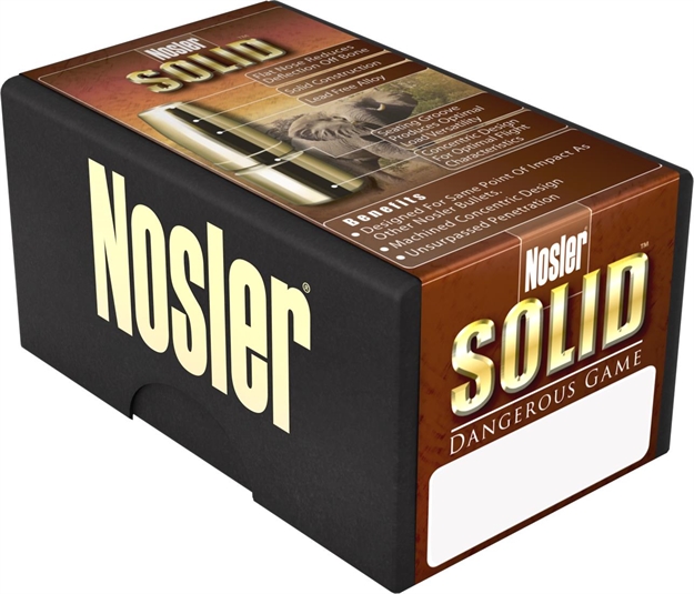 Picture of Nosler 40626 Safari 458 Winchester Magnum 500 GR Nosler Solid 20 Bx/ 10 CS