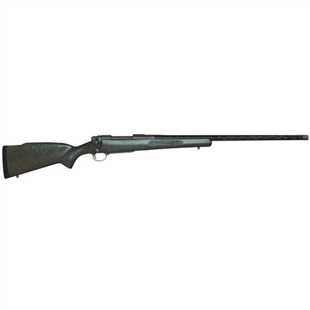 Picture of  Nosler 47348 M48 Mountain Carbon Full Size 28 Nosler 3+1 24" Tungsten Gray Cerakote Steel Threaded Barrel Tungsten Gray Cerakote Steel Receiver Granite Green Mountain Hunter Stock Right Hand 054041473484