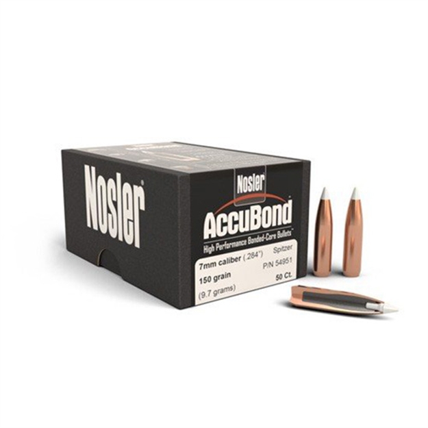 Picture of Nosler Accubond Rifle Bullets, 7Mm 150 GR Accubond 50Bx 54951