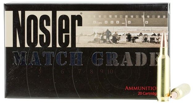 Picture of  Nosler 60016 Match Grade  22Nosler 77Gr Custom Competition Hollow Point Boat Tail 20 Per Box/10 Case 054041600163