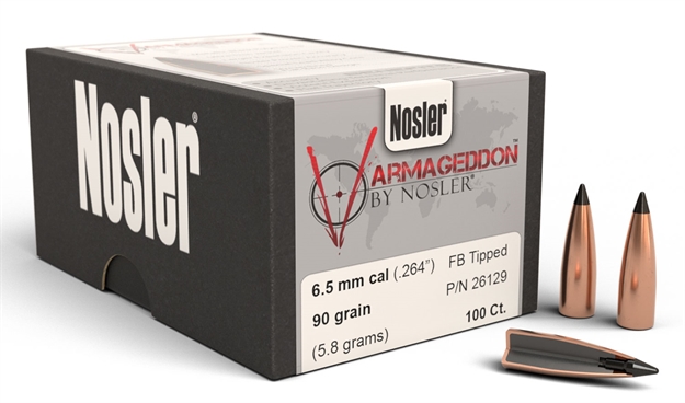 Picture of Nosler Varmageddon Rifle Bullets, 6.5Mm 90 GR FB Tipped 100Bx 26129 054041261296