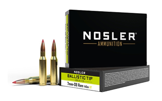 Picture of  Nosler 40059 Ballistic Tip  7Mm-08Rem 140Gr Spitzer Ballistic Tip 20 Per Box/10 Case 054041400596