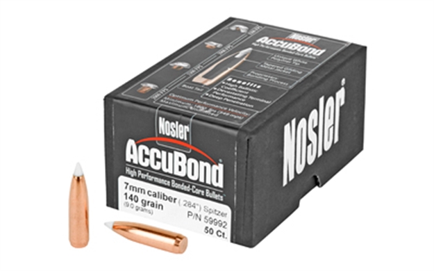 Picture of  Nosler 59992 Accubond  7Mm 140Gr Spitzer Point 50/Box 054041599924