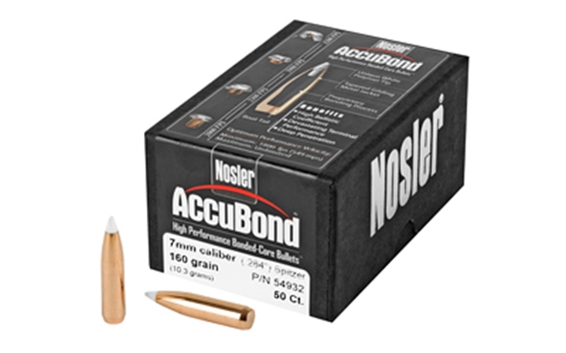 Picture of Nosler Accubond Rifle Bullets 7Mm 160Gr  .284 50Bx 54932