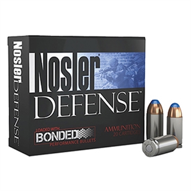 Picture of  Nosler 37151 Defense Handgun 9Mmluger+P 124Gr Bonded Performance Tipped 20 Per Box/10 Case