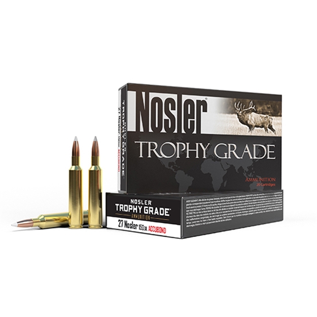 Picture of Nosler Trophy Grade Ammo, 27 Nosler 150Gr Accubond (20 Ct.) 61026