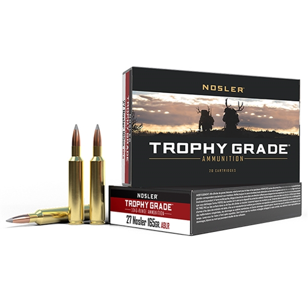 Picture of Nosler Trophy Grade Long Range Ammo, 27 Nosler 165Gr Ablr (20 Ct.) 61237