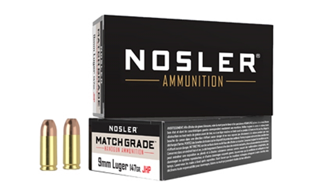 Picture of  Nosler 51325 Assured Stopping Power Handgun 9Mmluger 147Gr Jacketed Hollow Point 50 Per Box/10 Case