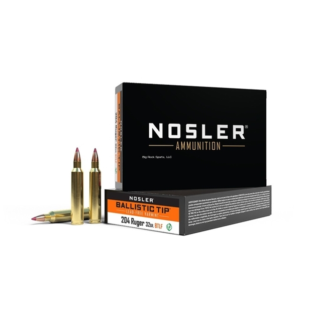 Picture of Nosler Ballistic Tip Varmit Ammo, 204 Ruger 32Gr Lead Free BT (20 Ct.)