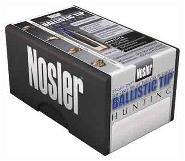 Picture of Nosler Rifle Bullets 25Cal 115 GR Ballistic Tip Spitzer .257 Blue Tip 50Bx 25115 054041251150