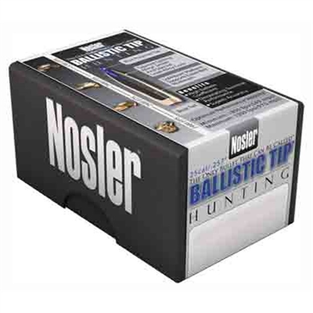 Picture of Nosler Rifle Bullets 25Cal 85Gr Ballistic Tip Varmit Spitzer/Blue Tip .257 100Bx 43004 054041430043