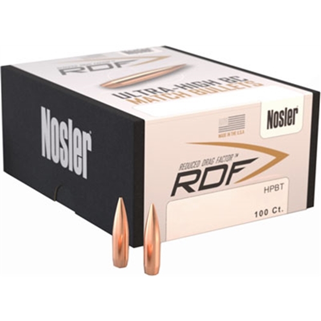 Picture of Nosler Rdf Reduced Drag Factor Rifle Bullets, 6Mm 105 Hpbt Bullets 100 CT 53410 054041534109