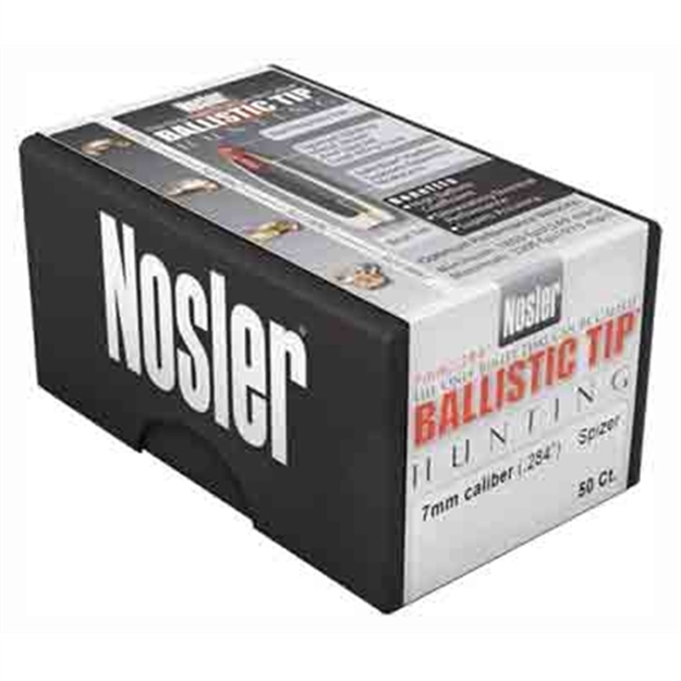 Picture of Nosler Rifle Bullets 7Mm 120Gr Ballistic Tip Spitzer .284 Red Tip 50Bx 28120 054041281201