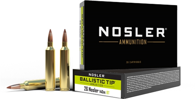 Picture of Nosler Bullets 26 Nosler 140Gr Ballistic Tip 20Rd 10Bx/Cs 43459 054041434591